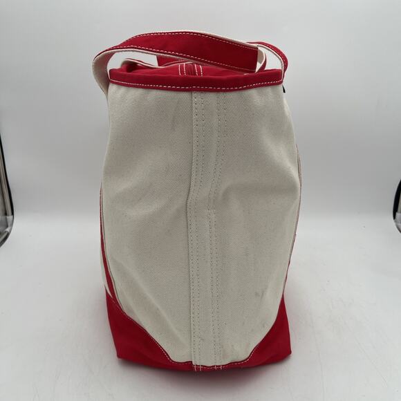 Lands End Christmas embroidered 2 Turtle Doves LARGE Canvas Tote Bag Zip Closei’ - Picture 10 of 15